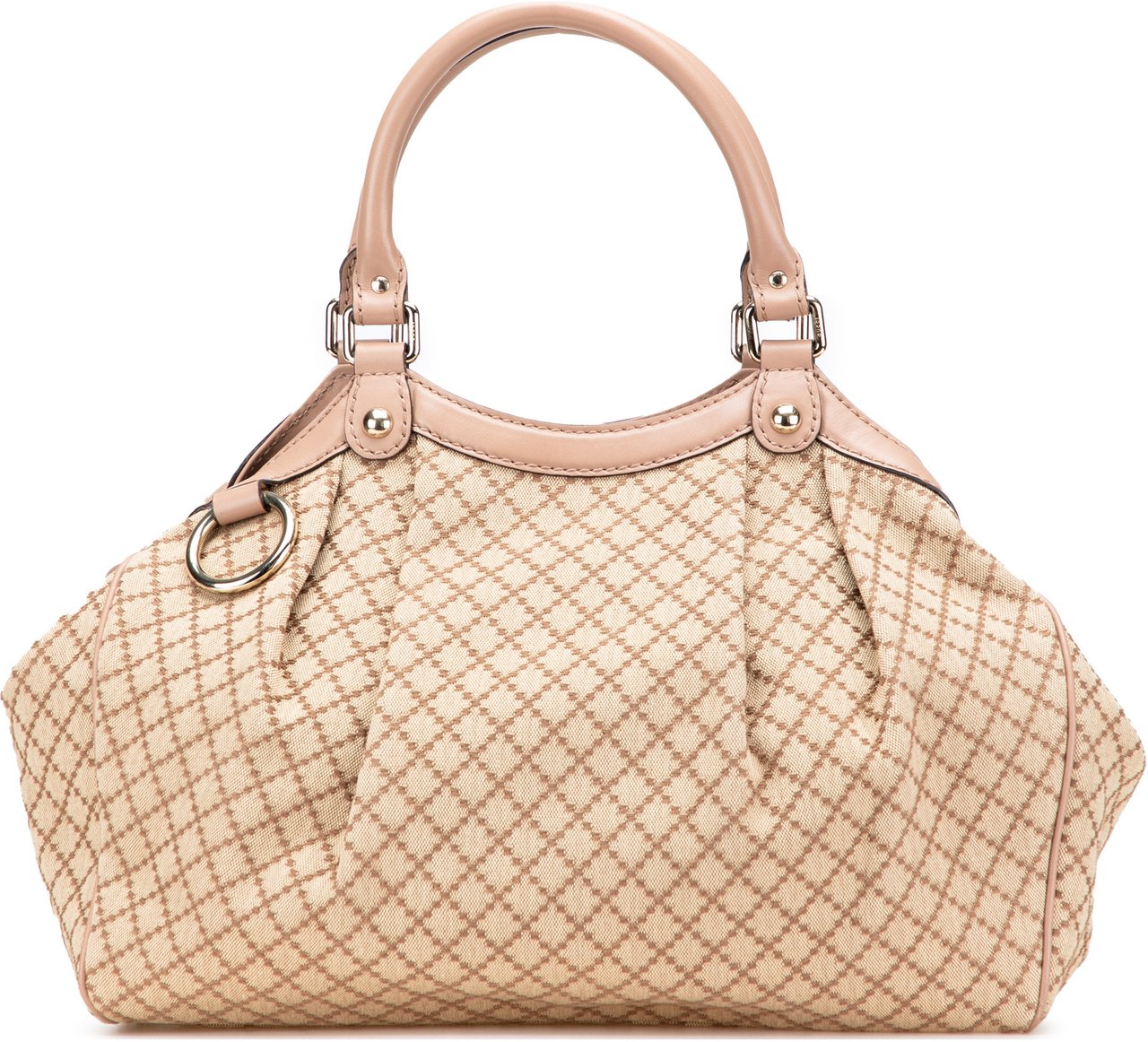 Gucci Medium Diamante Canvas Sukey Tote Bruin