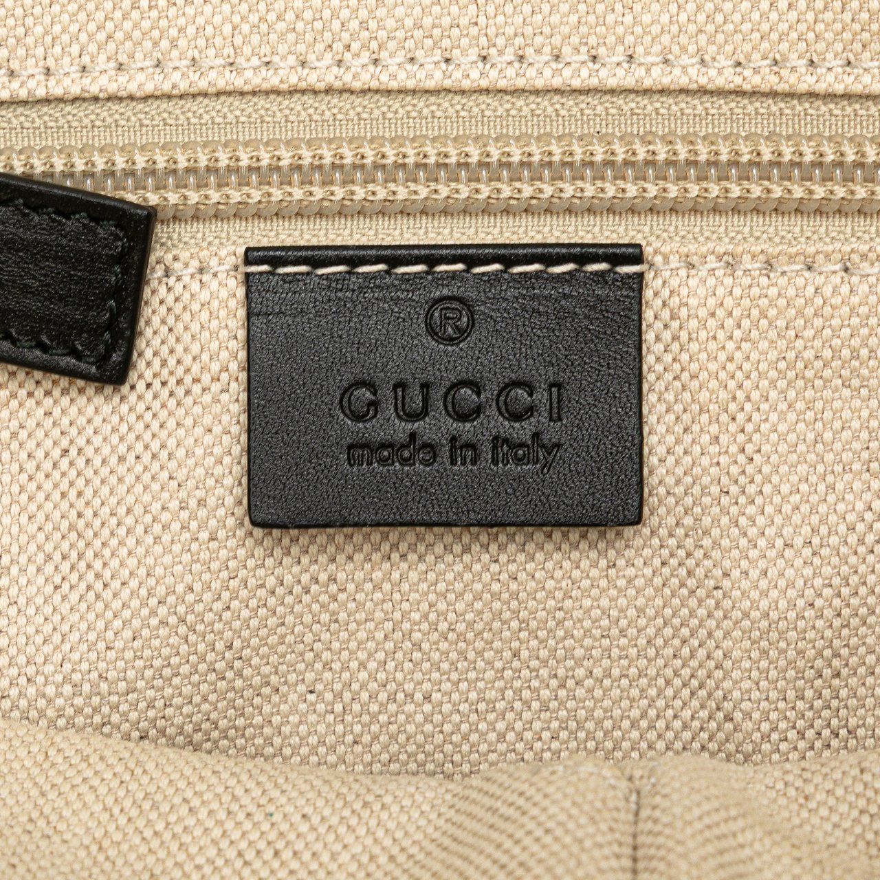 Gucci Diamante Coated Canvas Zip Crossbody Bruin