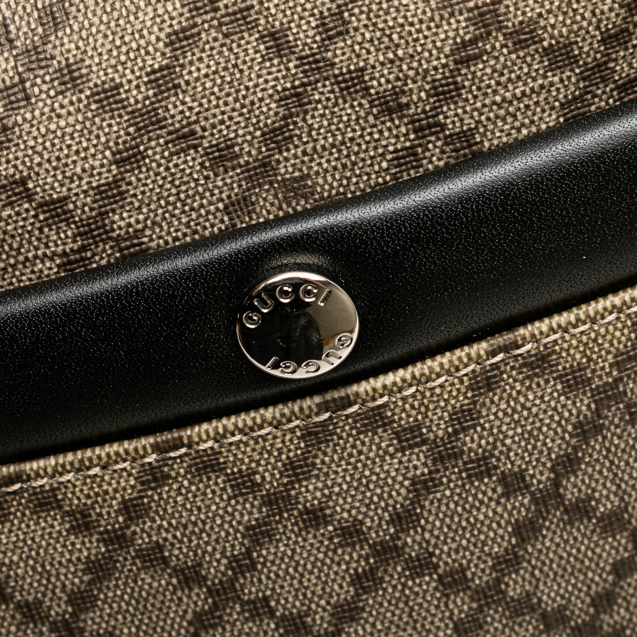 Gucci Diamante Coated Canvas Zip Crossbody Bruin