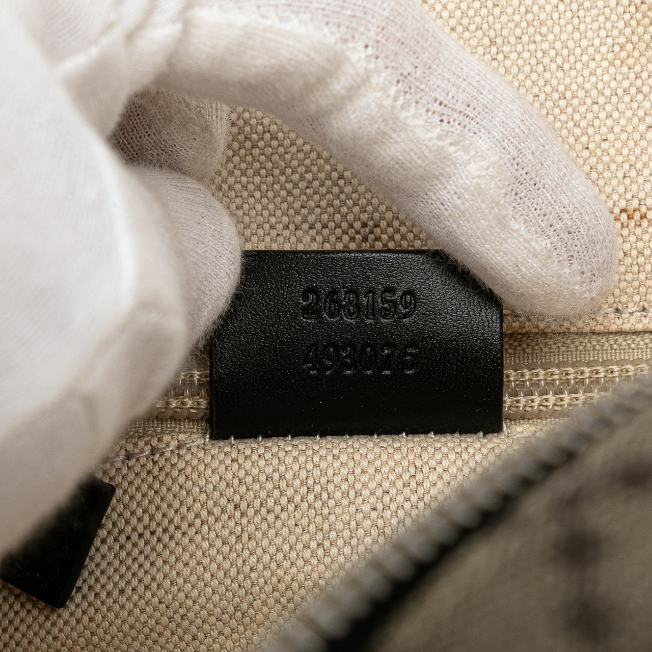 Gucci Diamante Coated Canvas Zip Crossbody Bruin