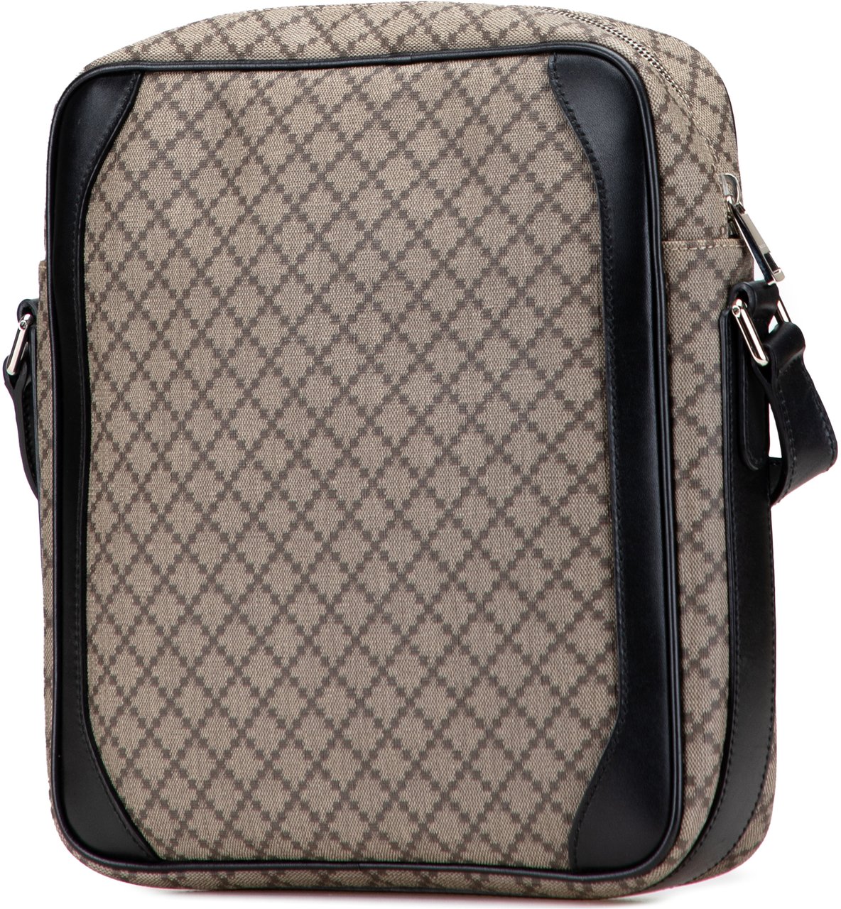 Gucci Diamante Coated Canvas Zip Crossbody Bruin
