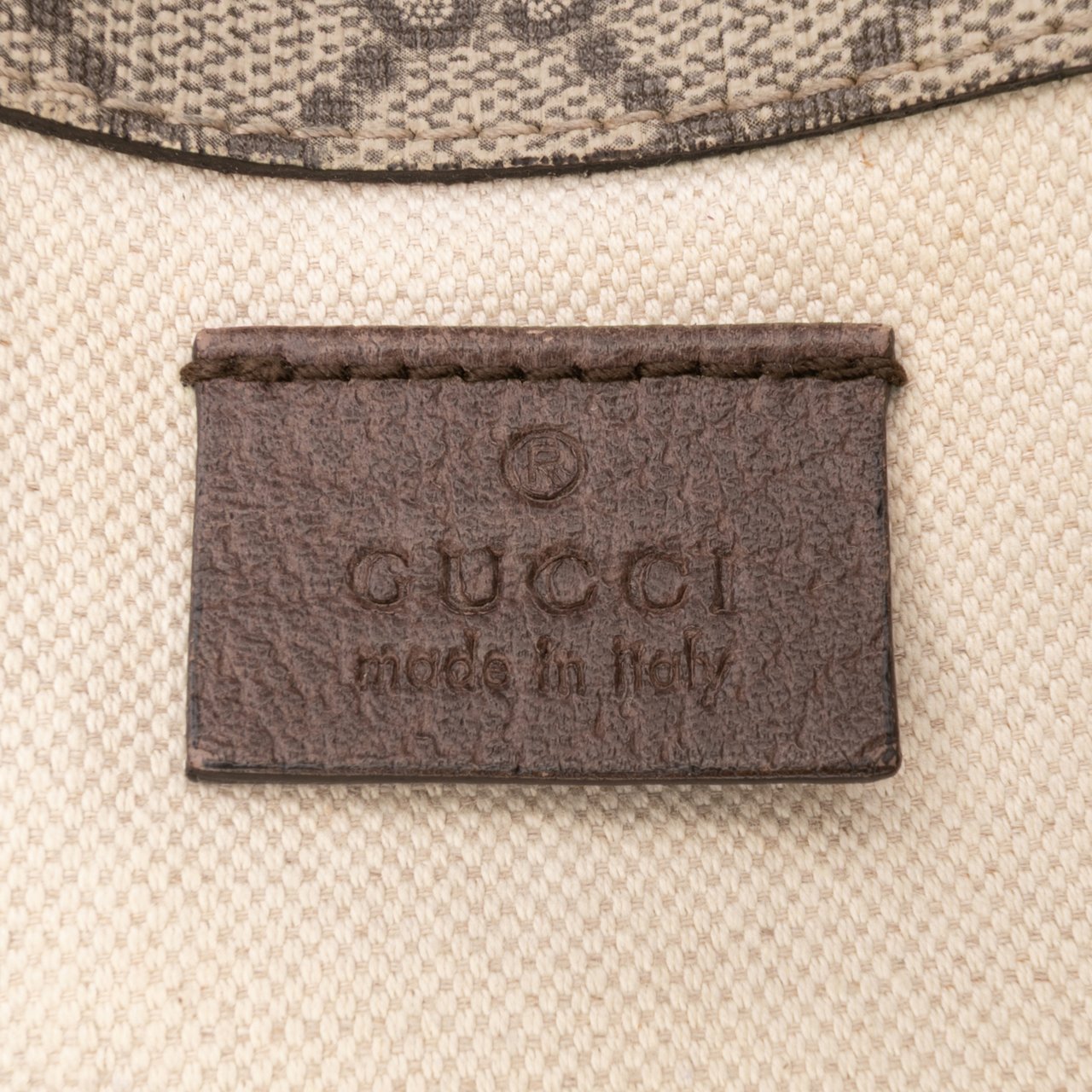 Gucci Medium GG Supreme Web Neo Vintage Double Flap Messenger Bag Bruin