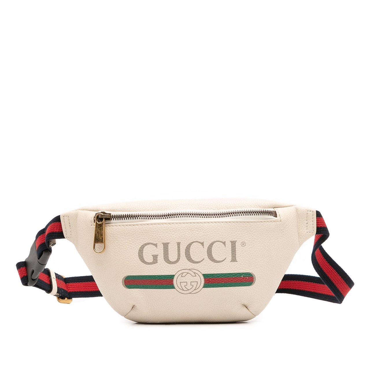 Gucci Leather Logo Belt Bag Wit