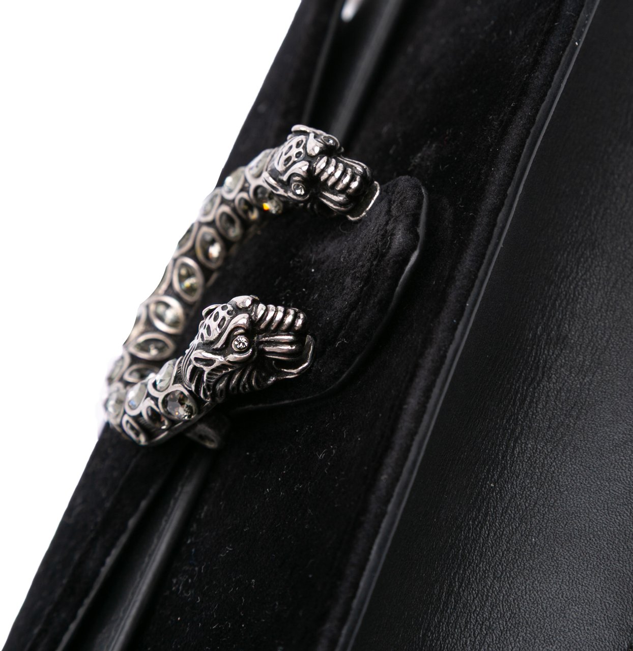 Gucci Mini Velvet Dionysus Crossbody Zwart