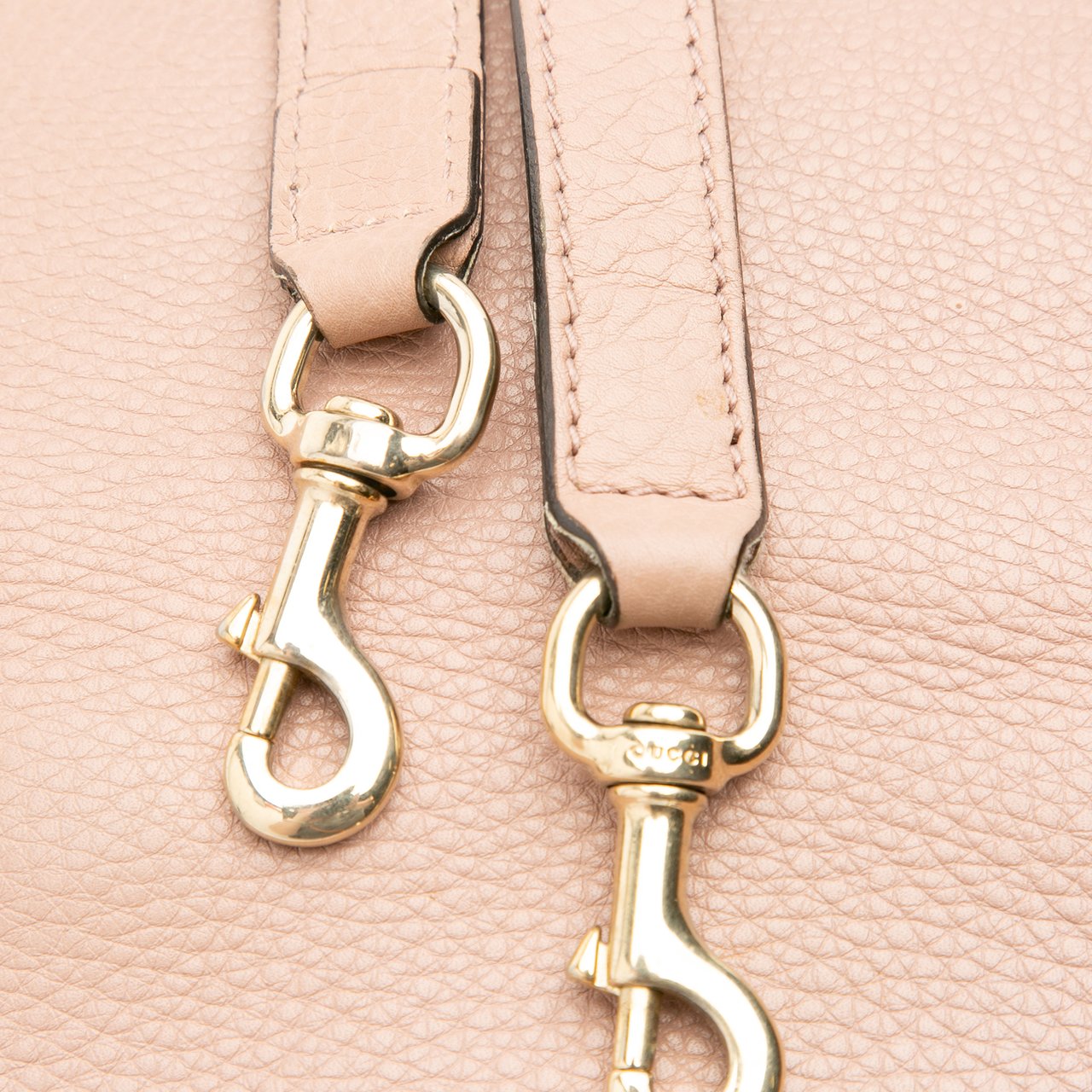 Gucci Small Calfskin Bamboo Shopper Satchel Roze