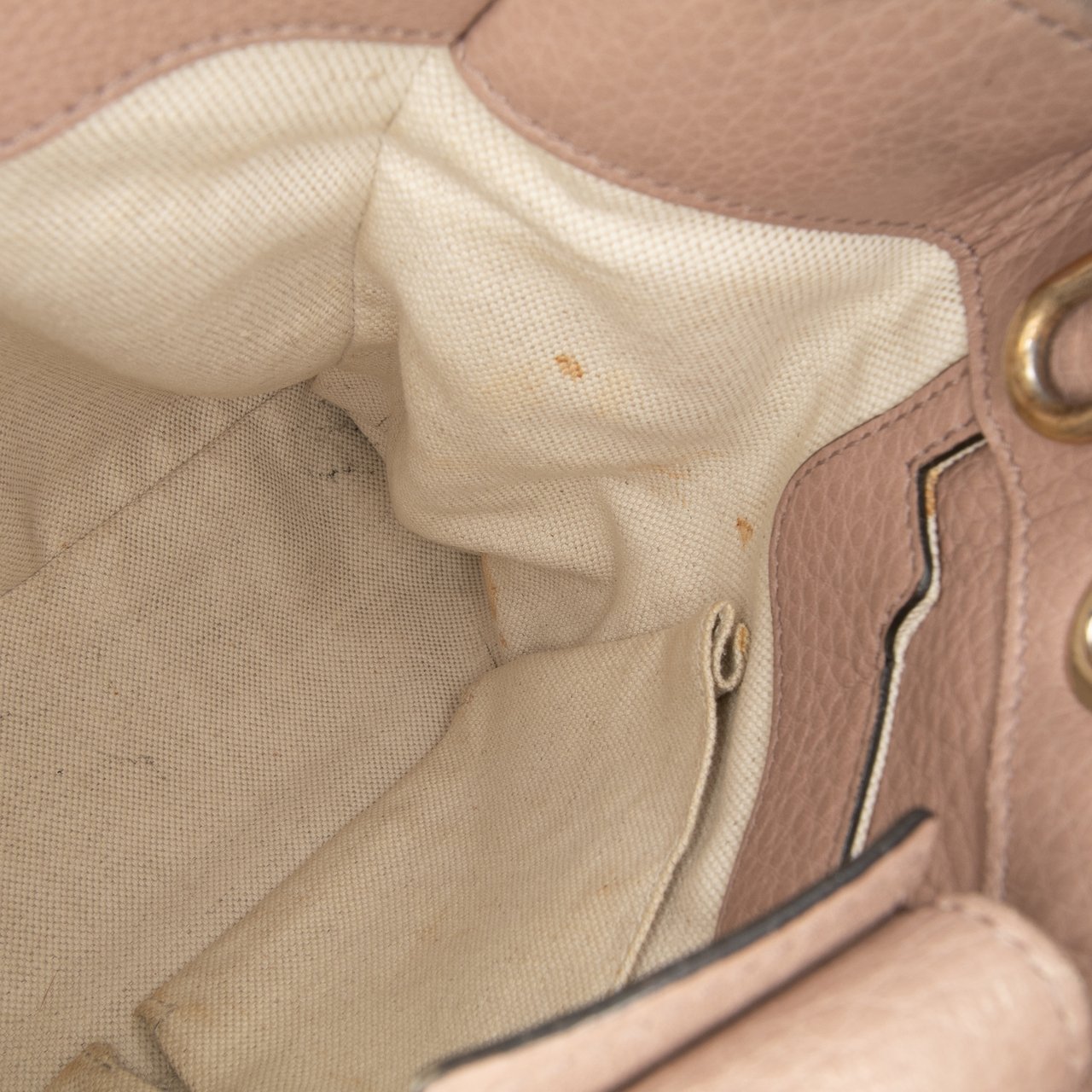 Gucci Small Calfskin Bamboo Shopper Satchel Roze