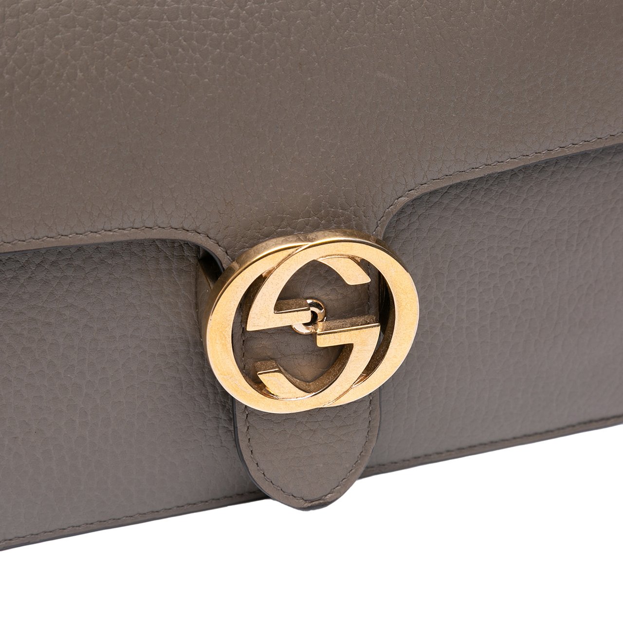 Gucci Small Dollar Calfskin Interlocking G Crossbody Bruin
