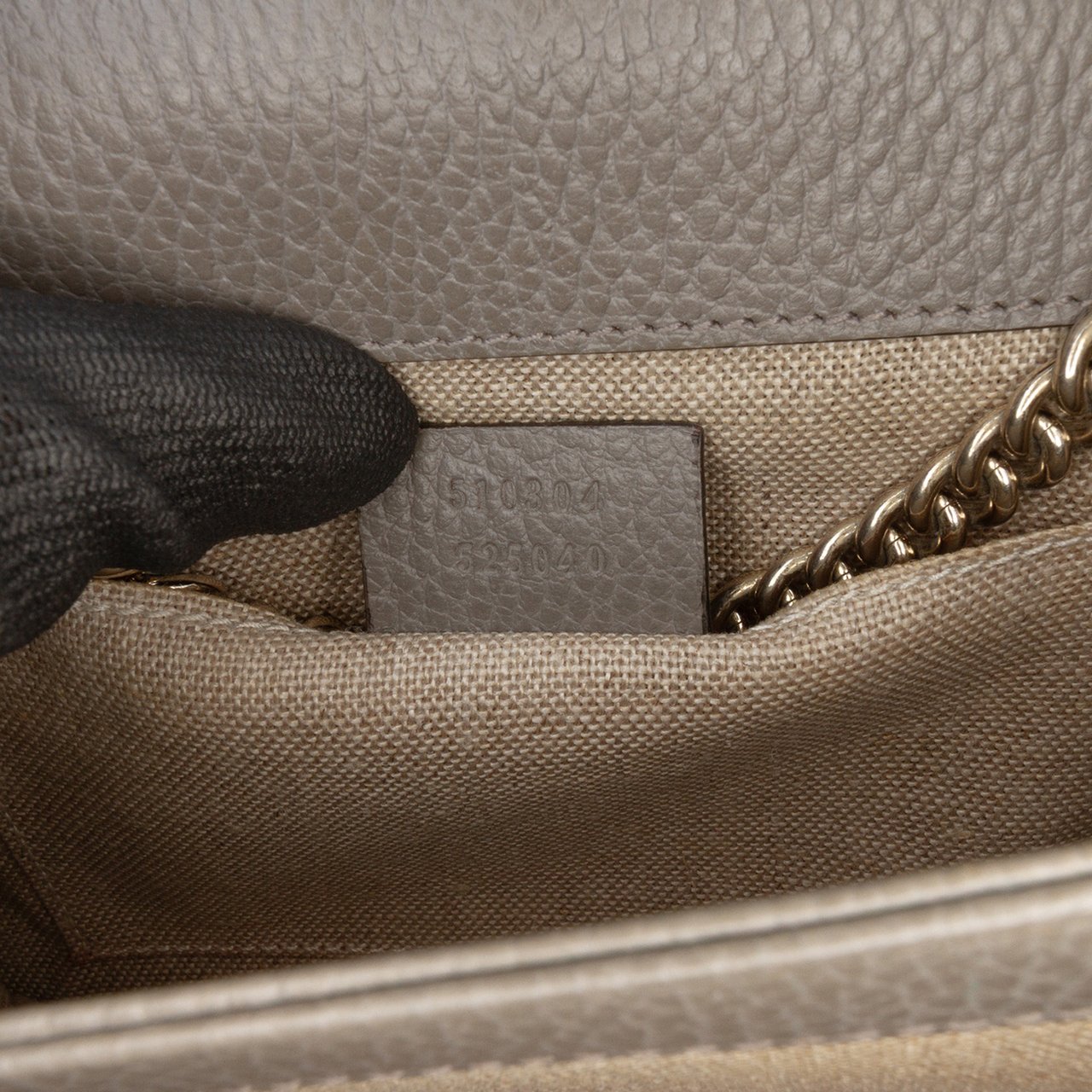 Gucci Small Dollar Calfskin Interlocking G Crossbody Bruin