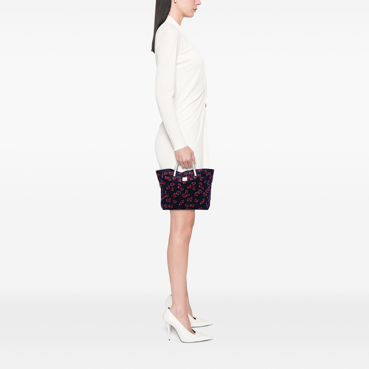 Gucci Kids Canvas Heartbeat Tote Blauw
