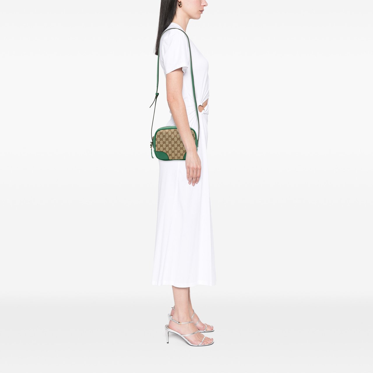 Gucci GG Canvas Bree Crossbody Bruin