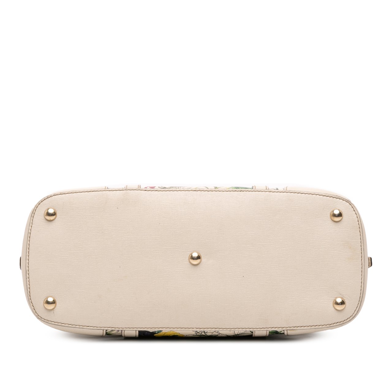 Gucci Small Leather Flora Nice Dome Satchel Wit