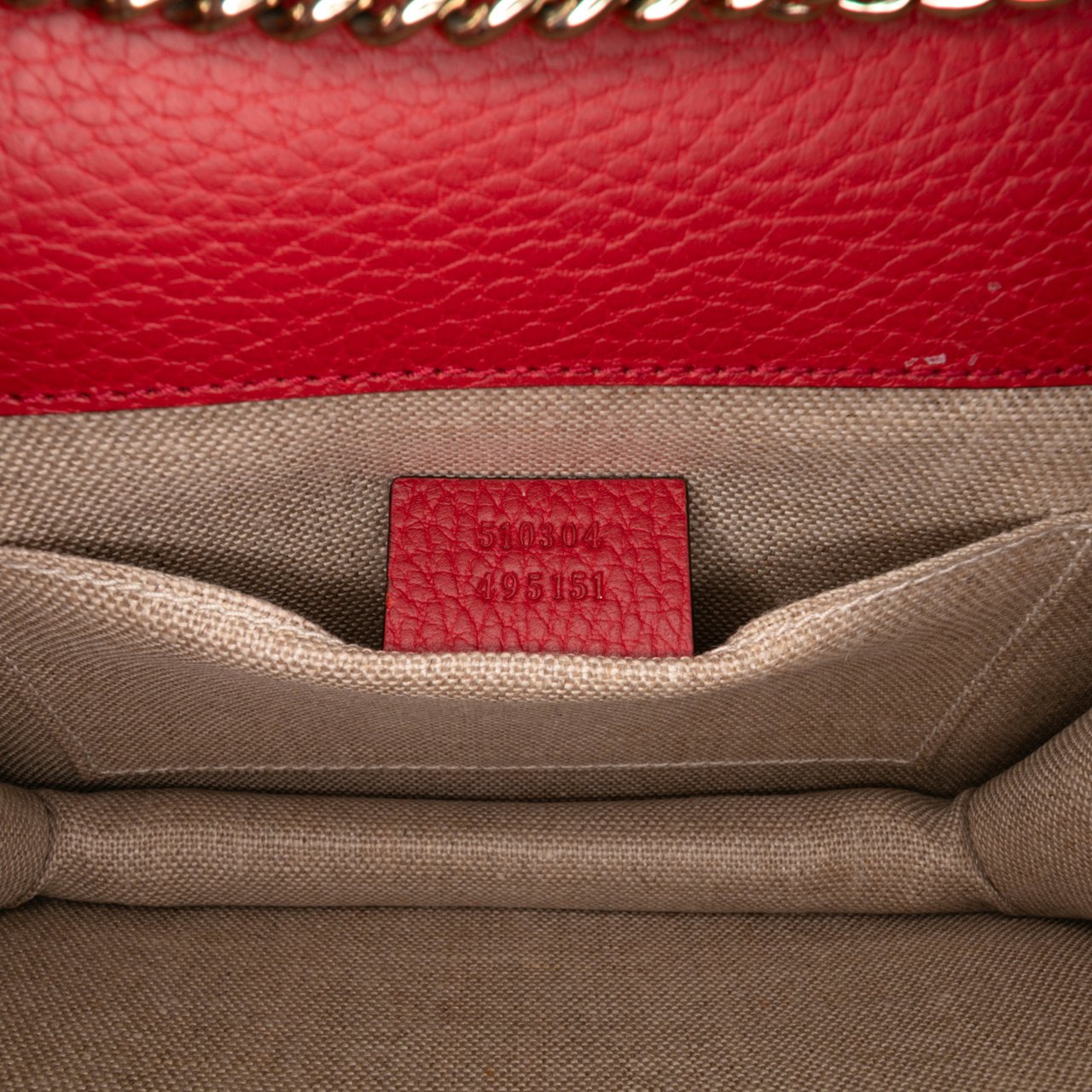 Gucci Small Dollar Calfskin Interlocking G Crossbody Rood