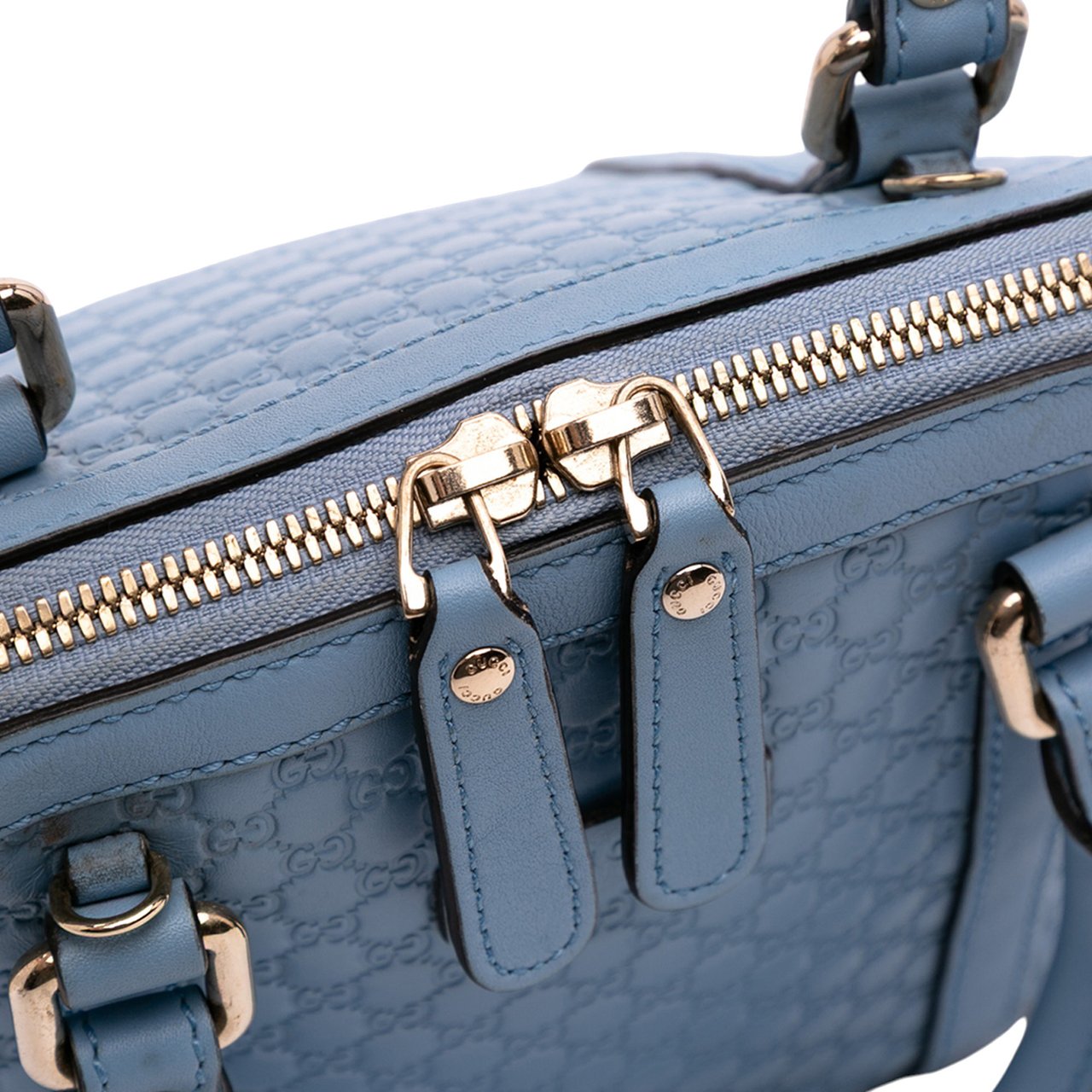 Gucci Mini Microguccissima Dome Satchel Blauw