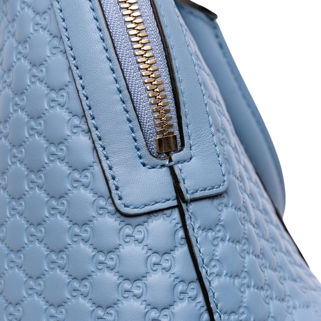Gucci Mini Microguccissima Dome Satchel Blauw