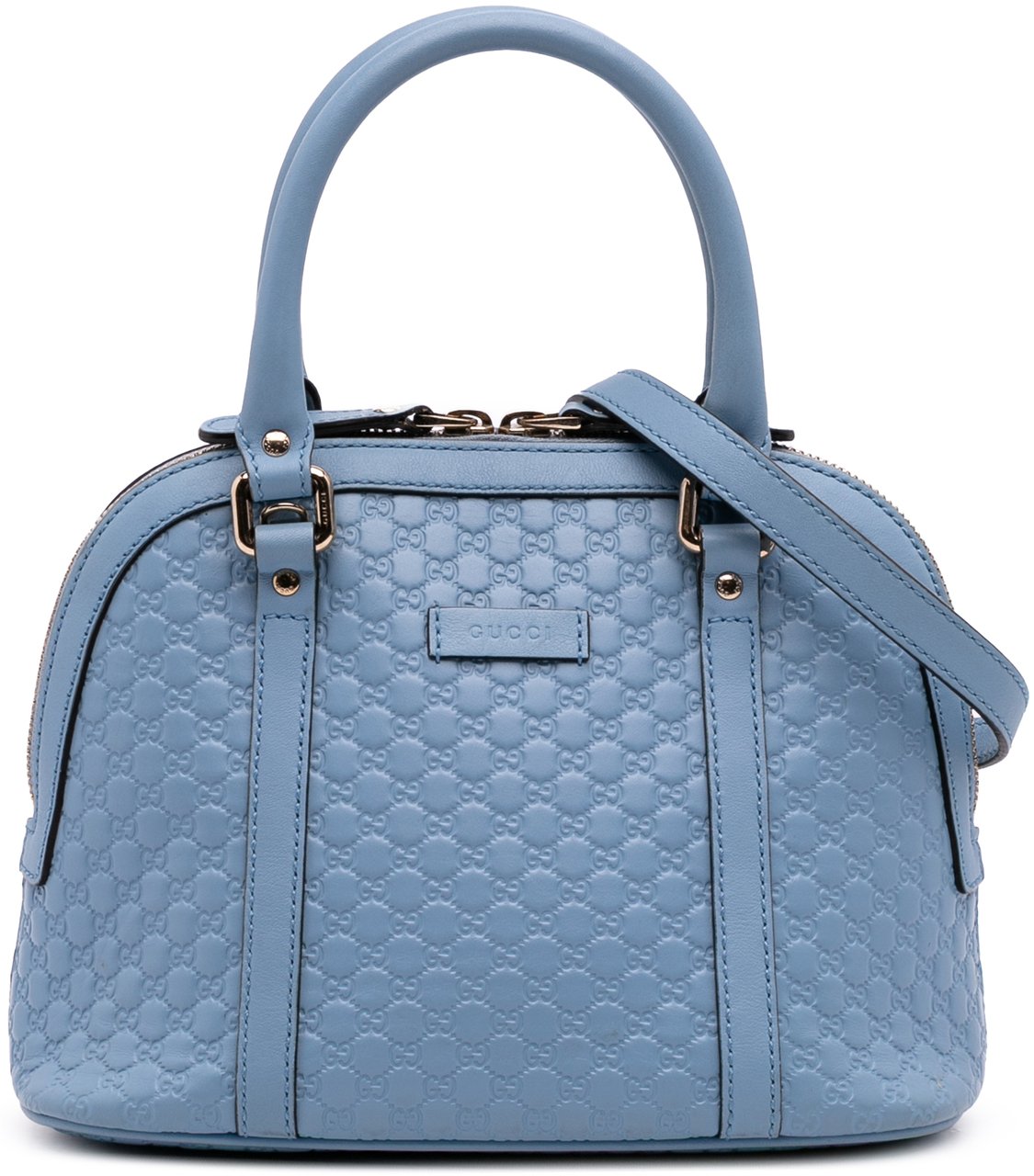 Gucci Mini Microguccissima Dome Satchel Blauw