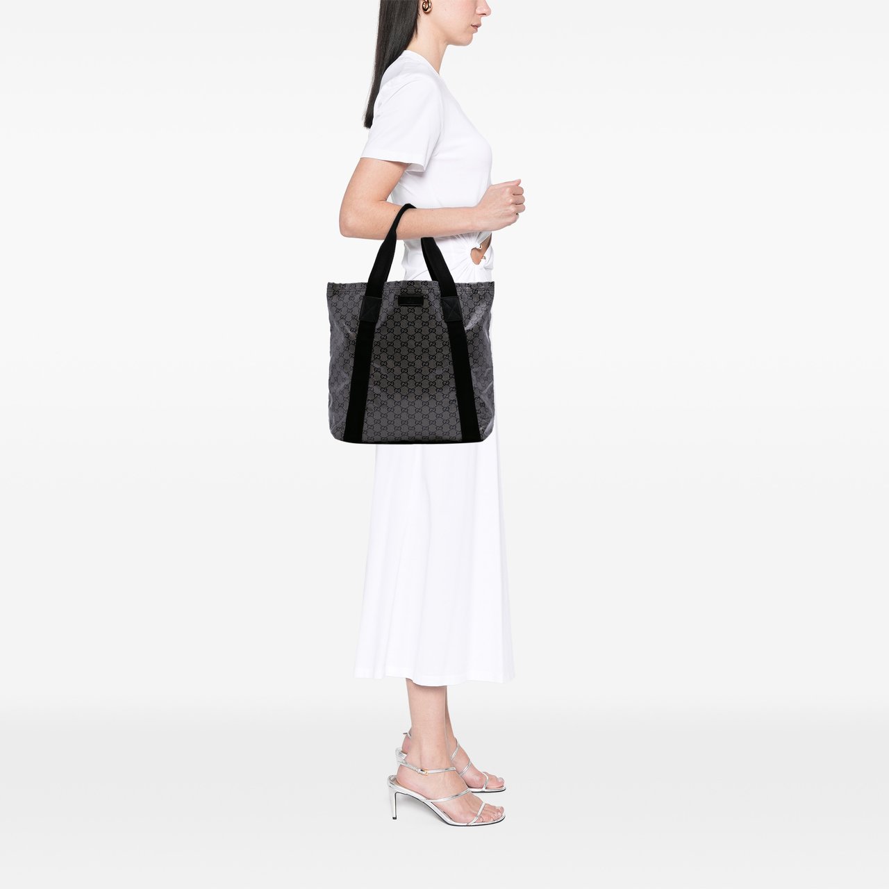 Gucci GG Crystal Web Tote Grijs