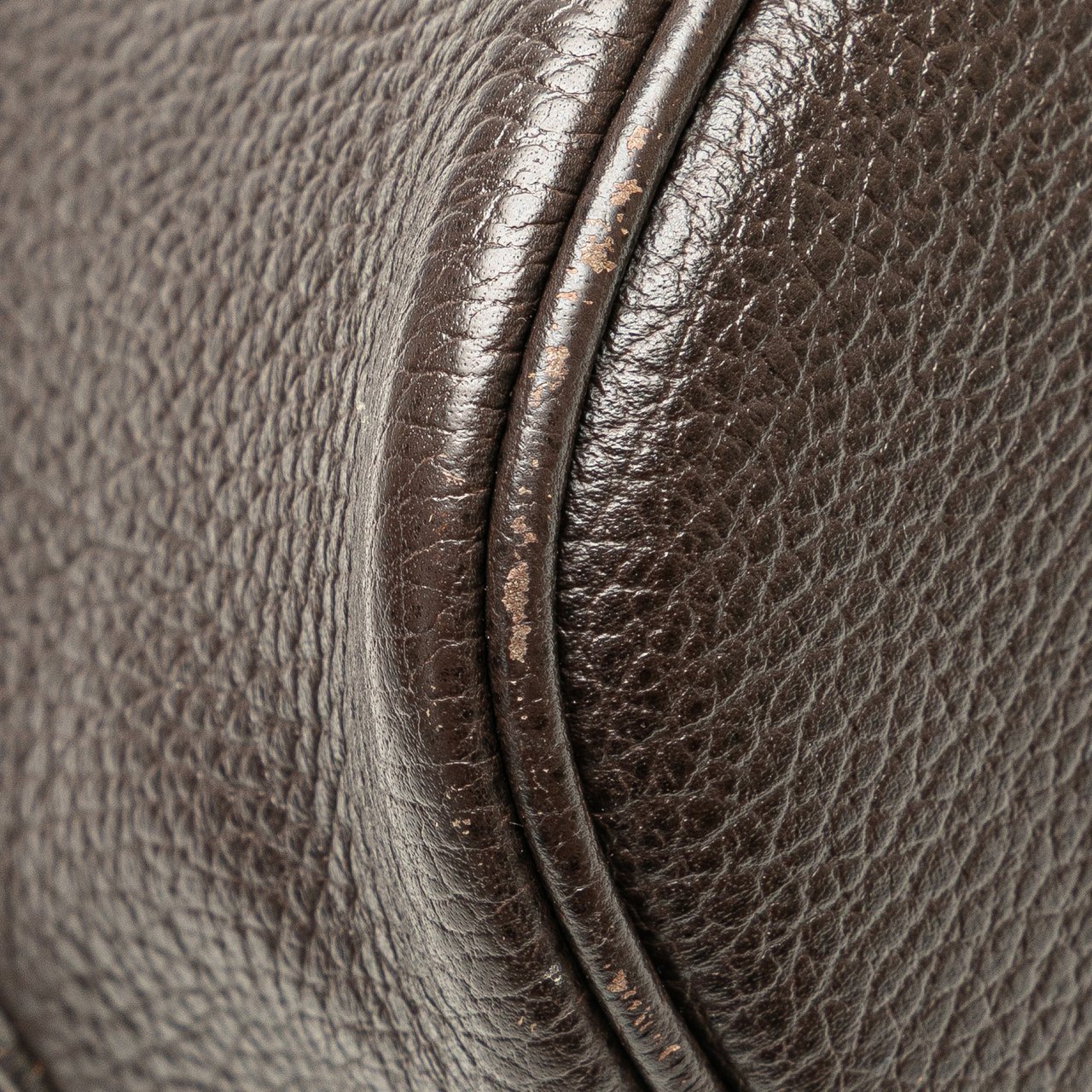 Gucci Mini Leather Web Dome Satchel Bruin