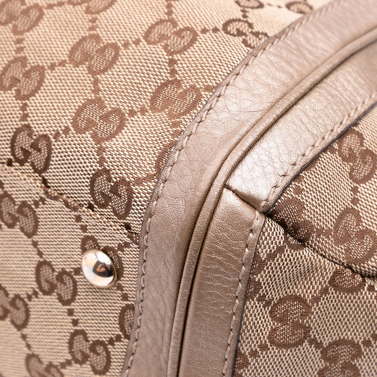 Gucci Large GG Canvas Bella Satchel Bruin