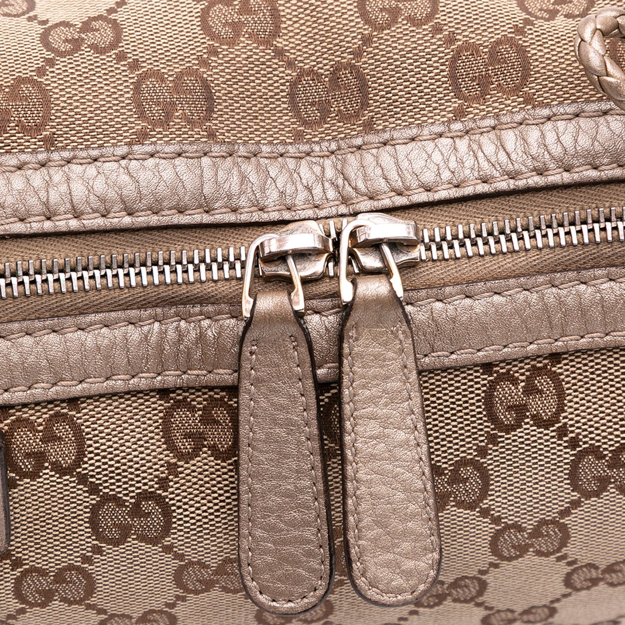 Gucci Large GG Canvas Bella Satchel Bruin