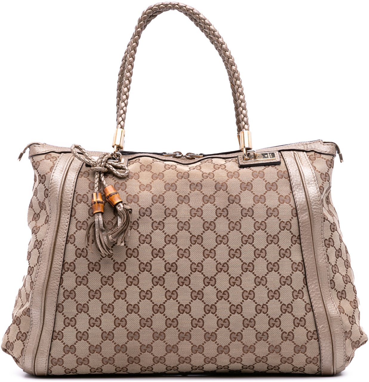 Gucci Large GG Canvas Bella Satchel Bruin