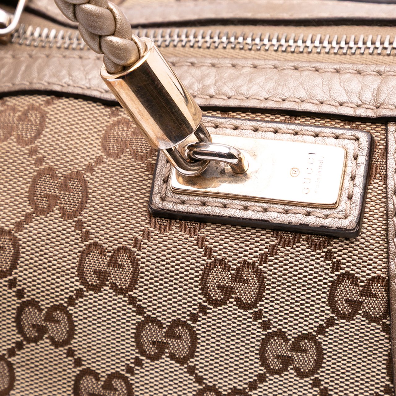 Gucci Large GG Canvas Bella Satchel Bruin