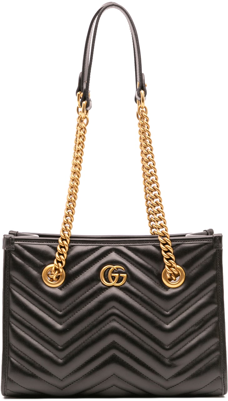 Gucci GG Marmont Matelasse Leather Tote Zwart