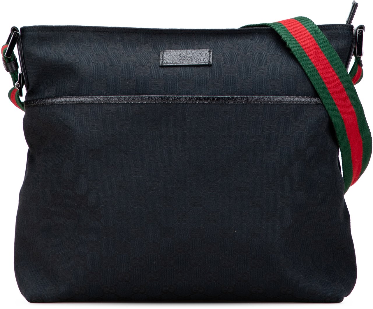 Gucci GG Canvas Web Crossbody Zwart