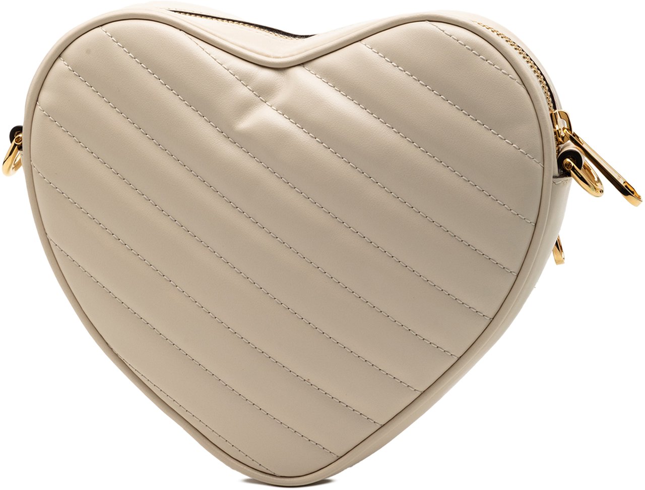 Gucci Mini Matelasse Leather Heart Crossbody Bruin