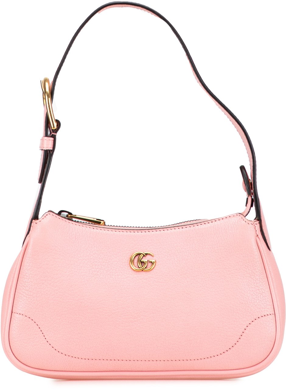 Gucci Mini Goatskin Aphrodite Shoulder Bag Roze