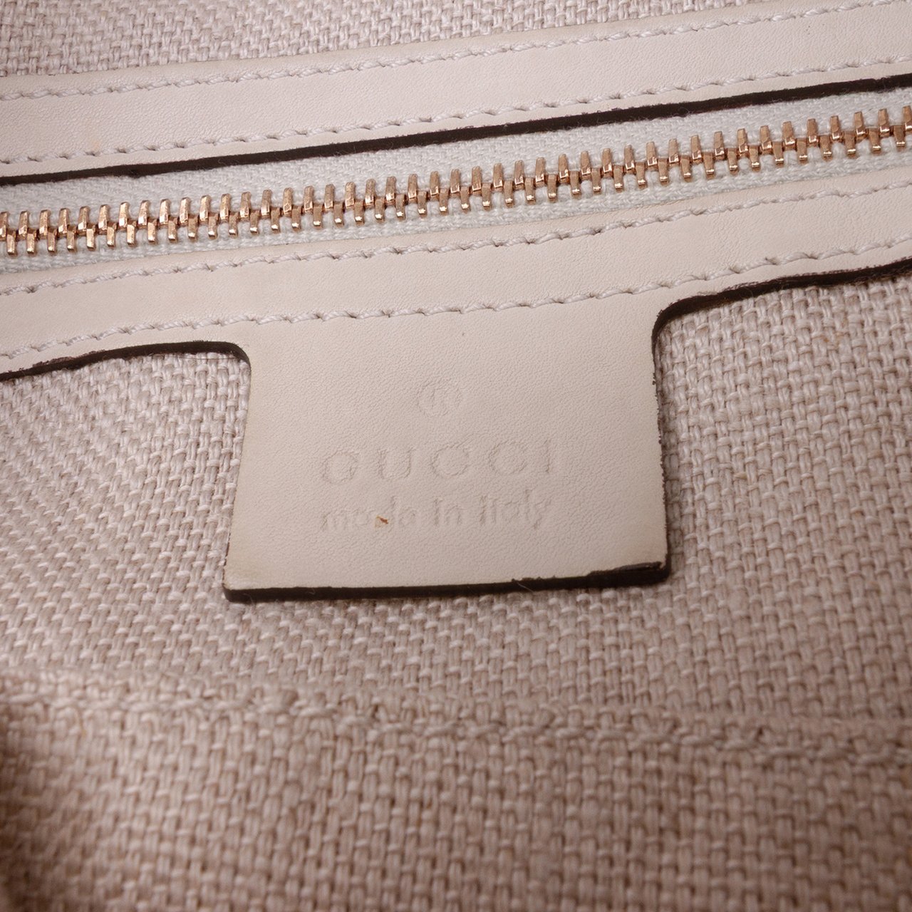 Gucci Leather Handmade Tote Wit