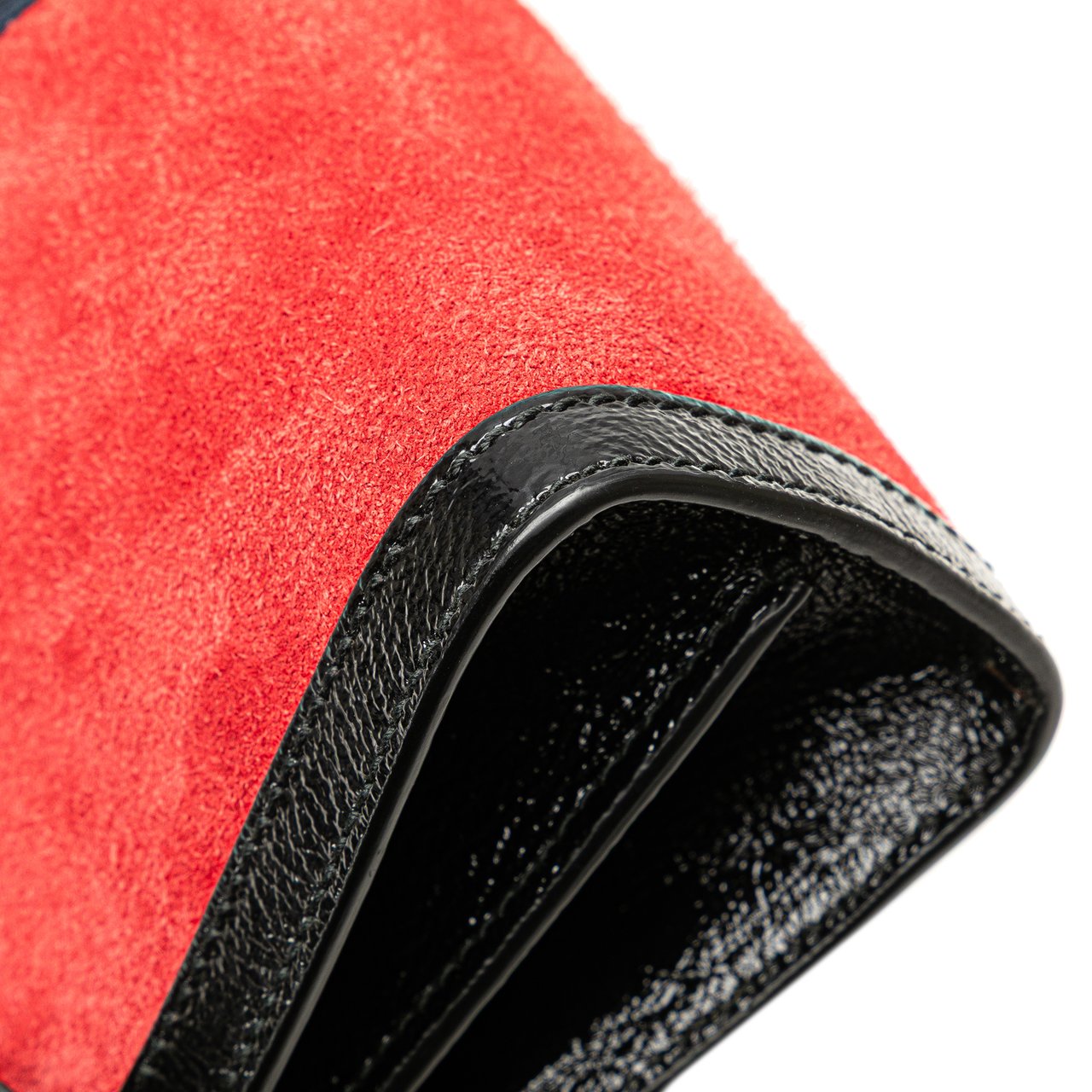 Gucci Small Suede Ophidia Chain Crossbody Rood