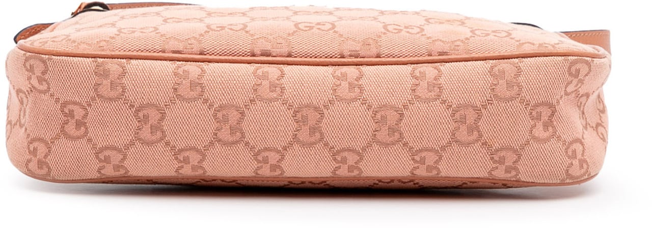 Gucci Small GG Canvas Ophidia Shoulder Bag Roze