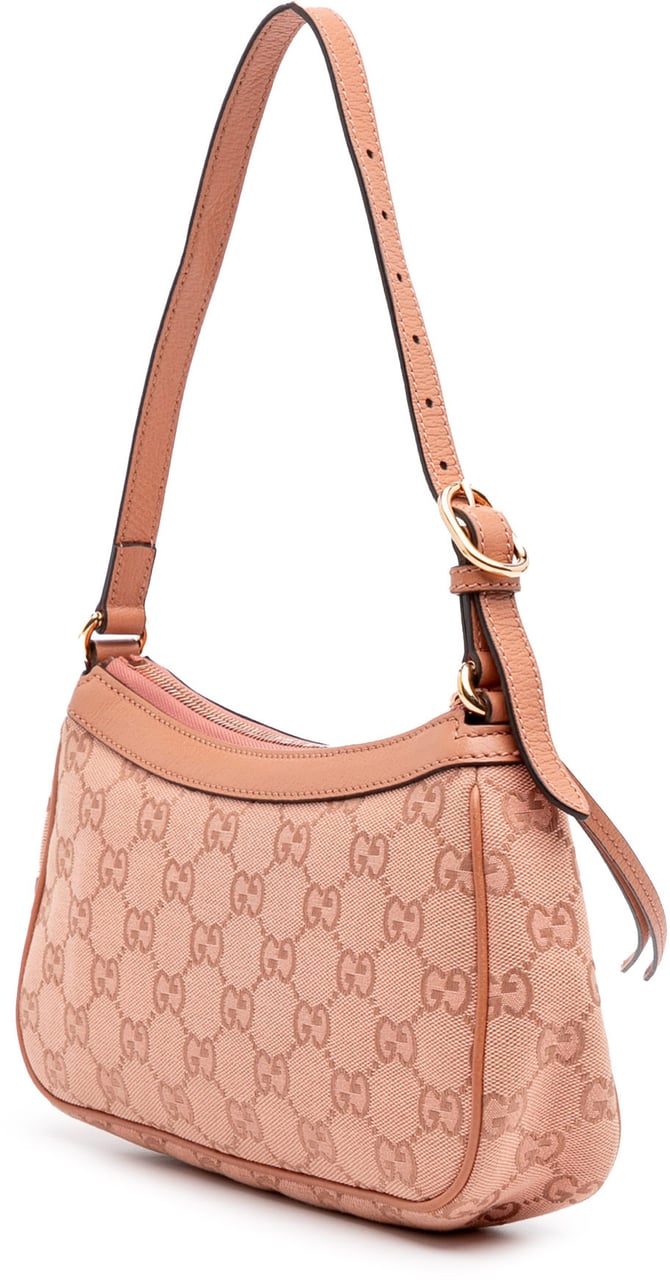 Gucci Small GG Canvas Ophidia Shoulder Bag Roze
