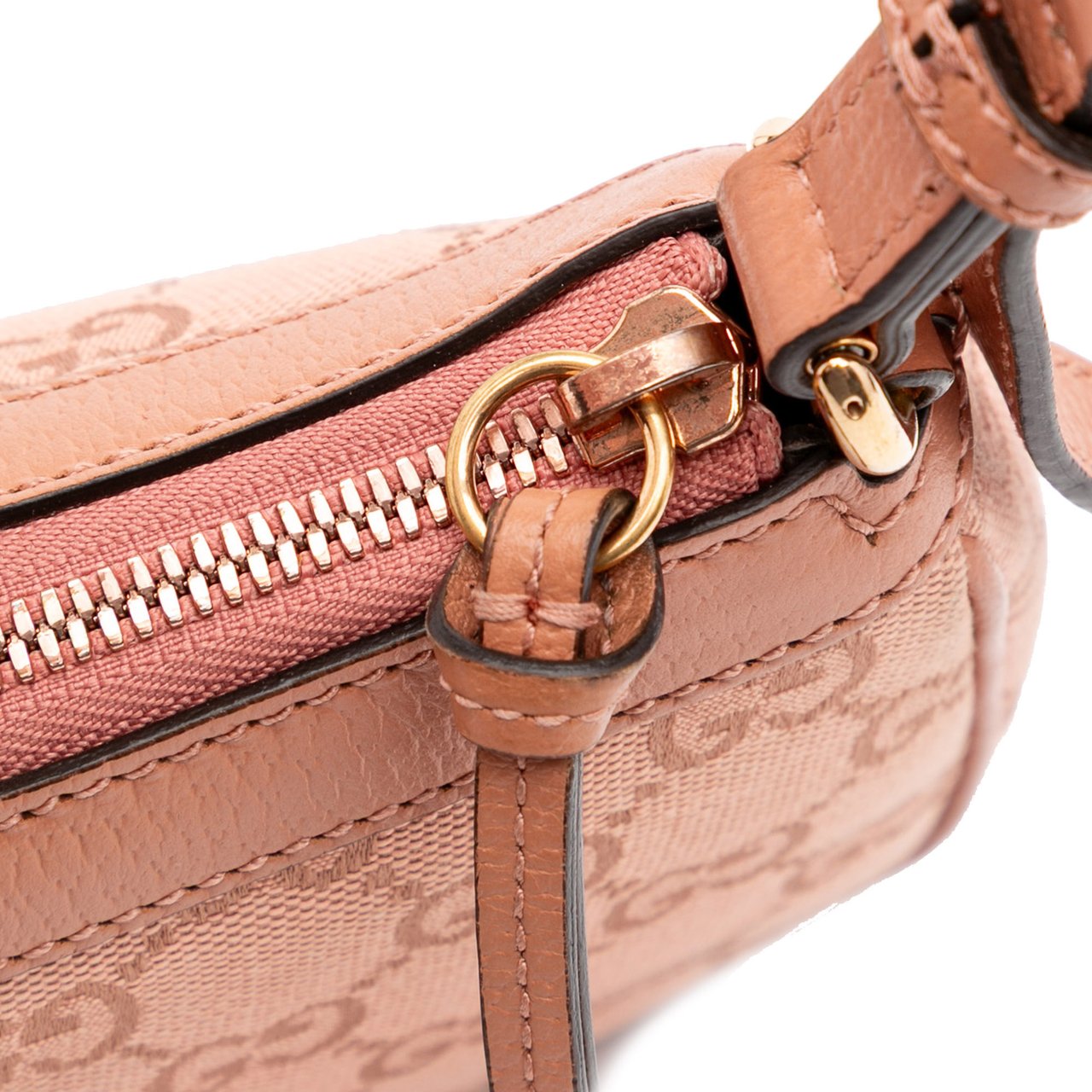 Gucci Small GG Canvas Ophidia Shoulder Bag Roze