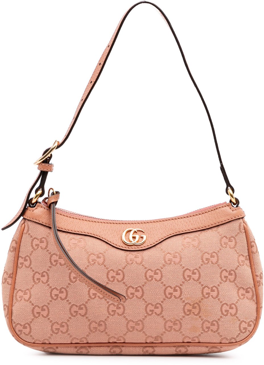 Gucci Small GG Canvas Ophidia Shoulder Bag Roze