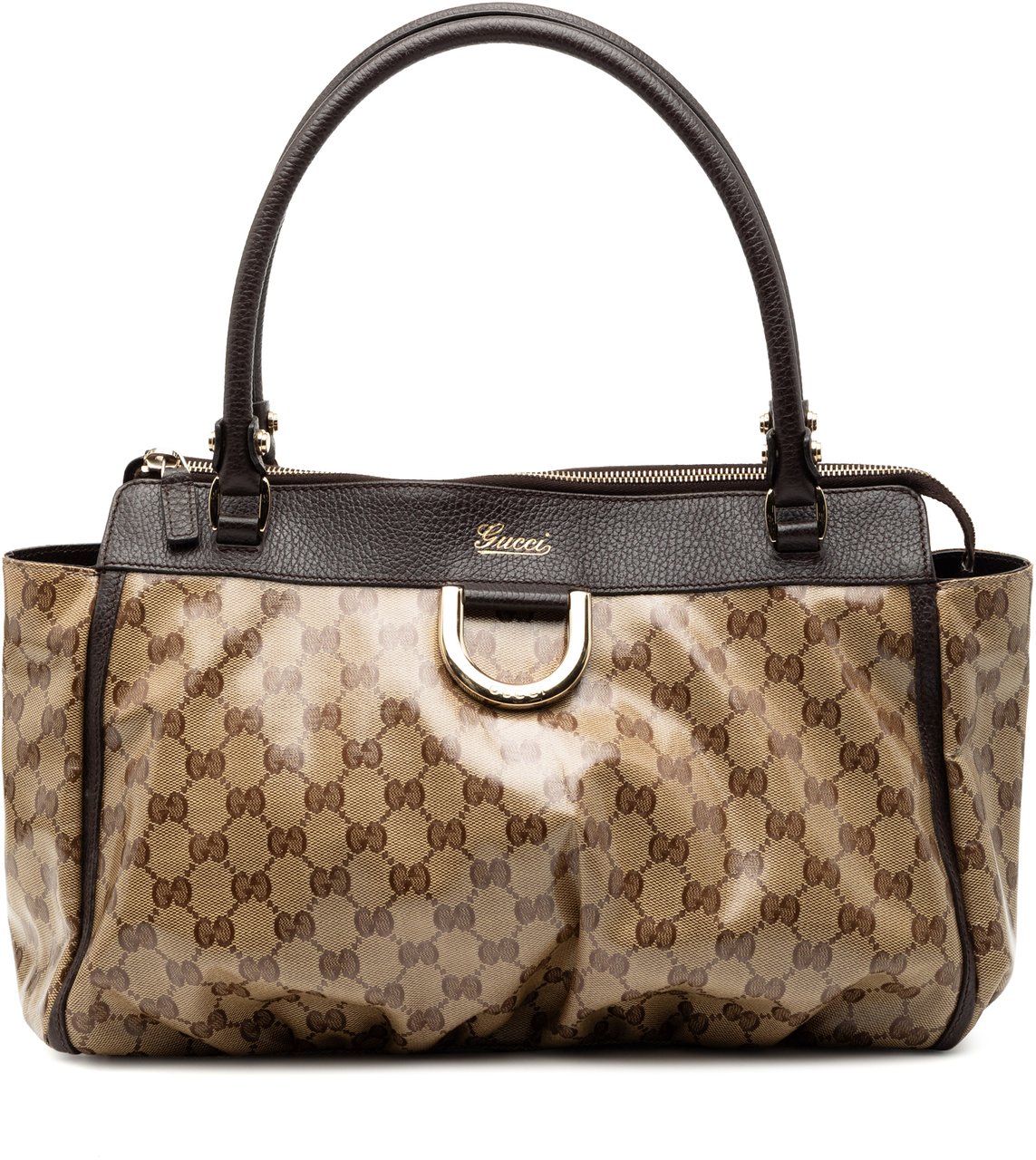Gucci GG Crystal Abbey D Ring Tote Bruin