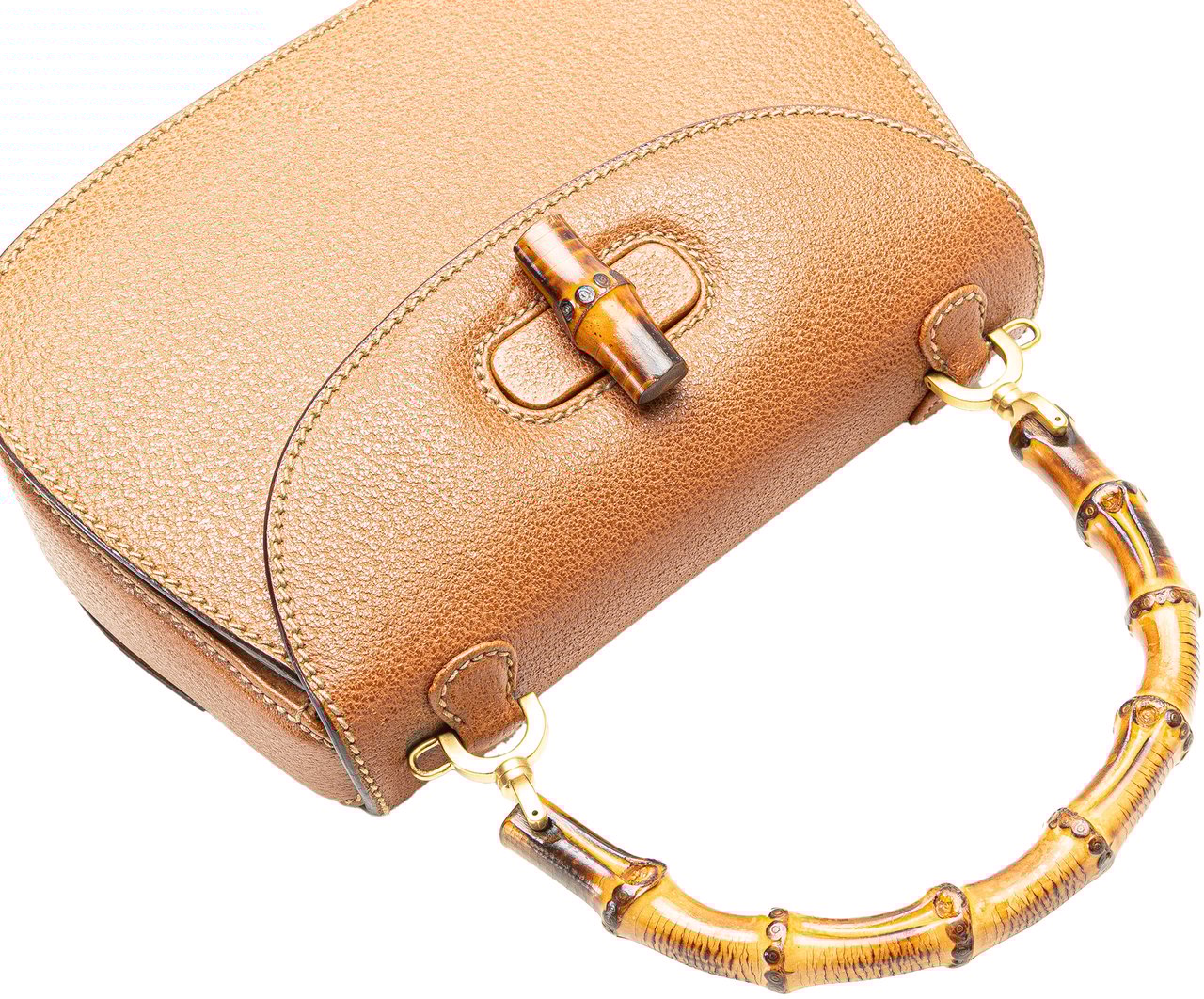 Gucci Grained Calfskin Bamboo Night Bruin