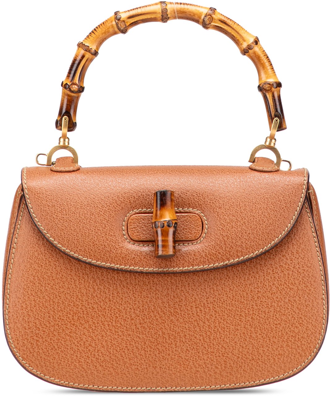 Gucci Grained Calfskin Bamboo Night Bruin