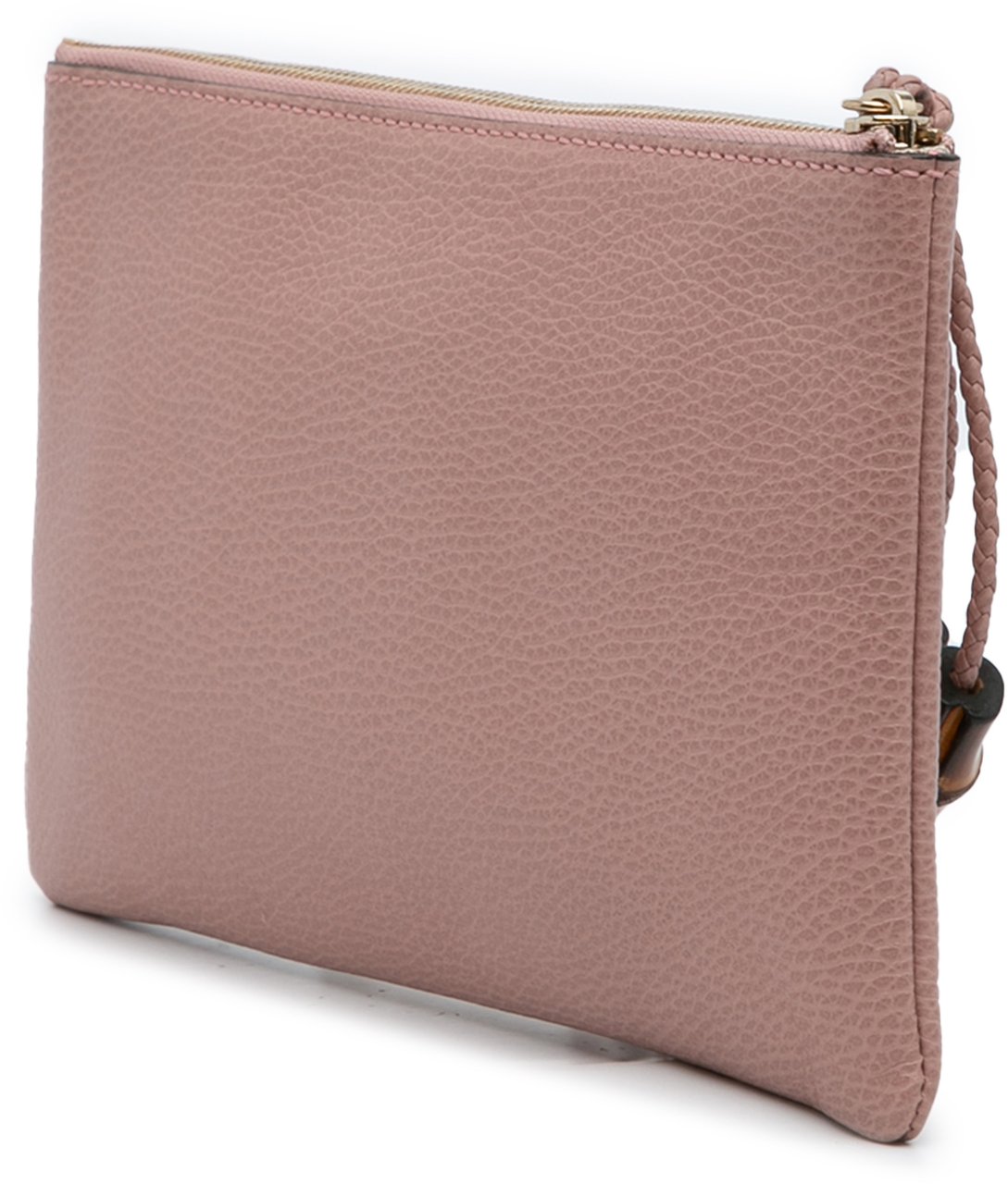 Gucci Calfskin Bamboo Clutch Roze