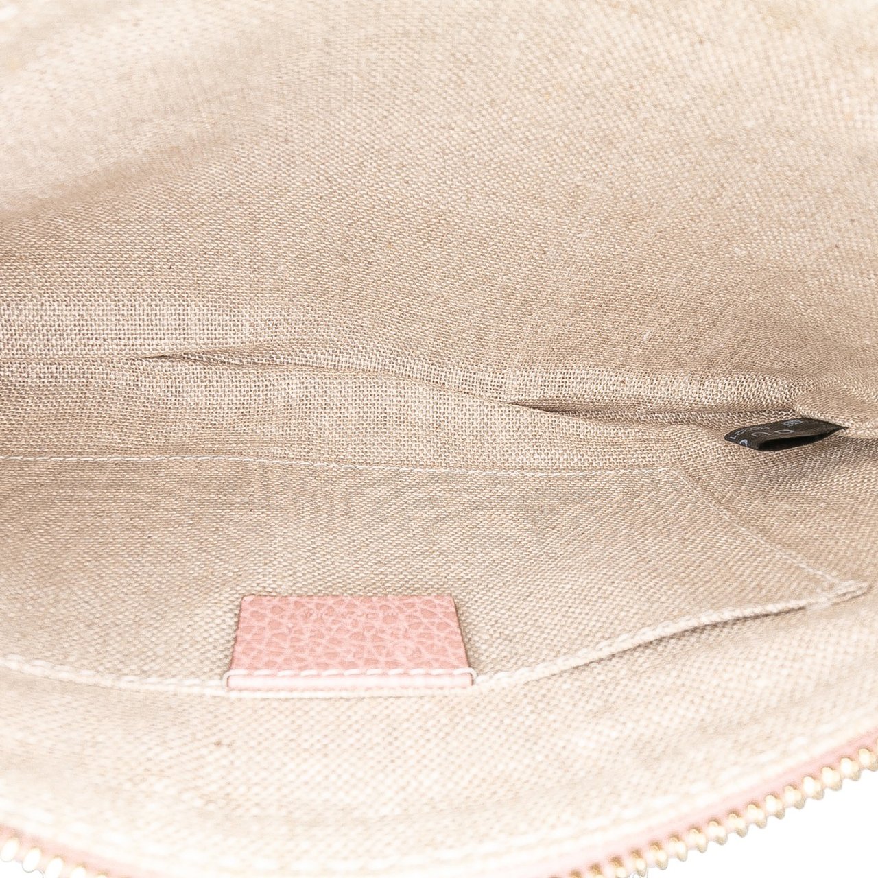 Gucci Calfskin Bamboo Clutch Roze