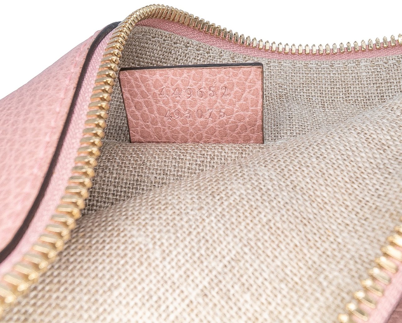 Gucci Calfskin Bamboo Clutch Roze