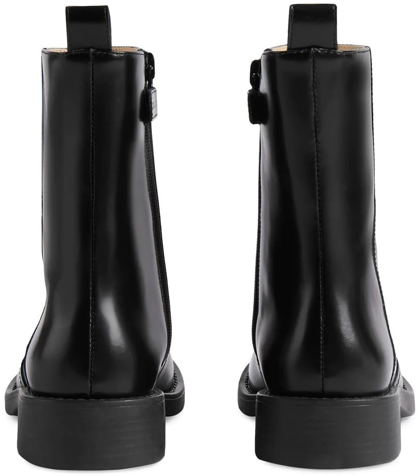 Gucci stivaletto pelle black Zwart