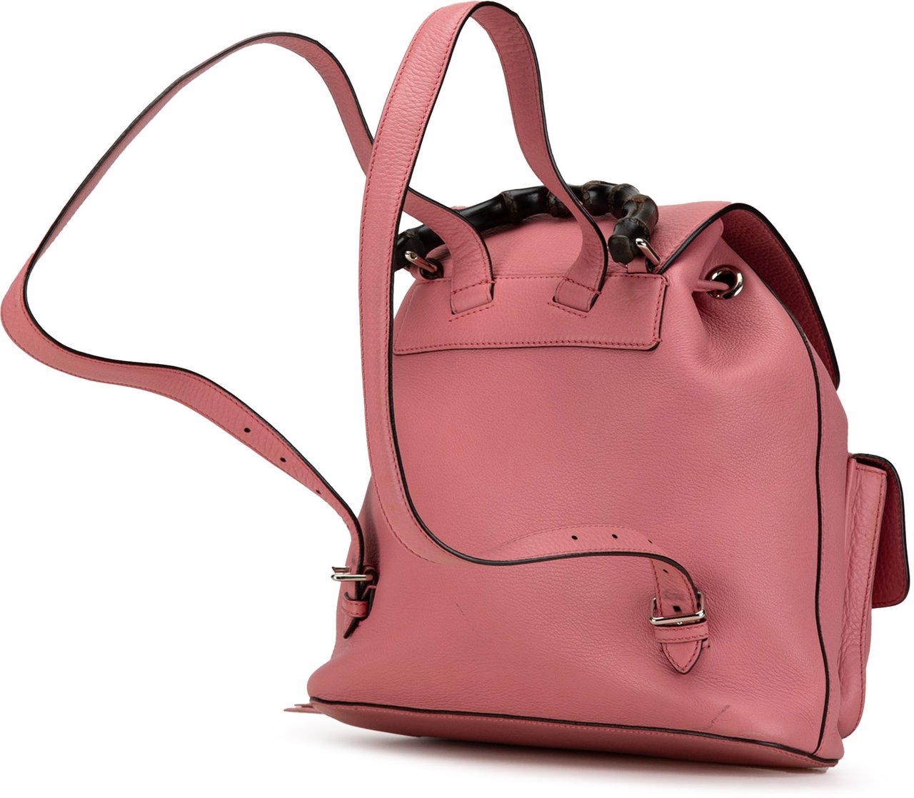 Gucci Leather Bamboo Tassel Backpack Roze