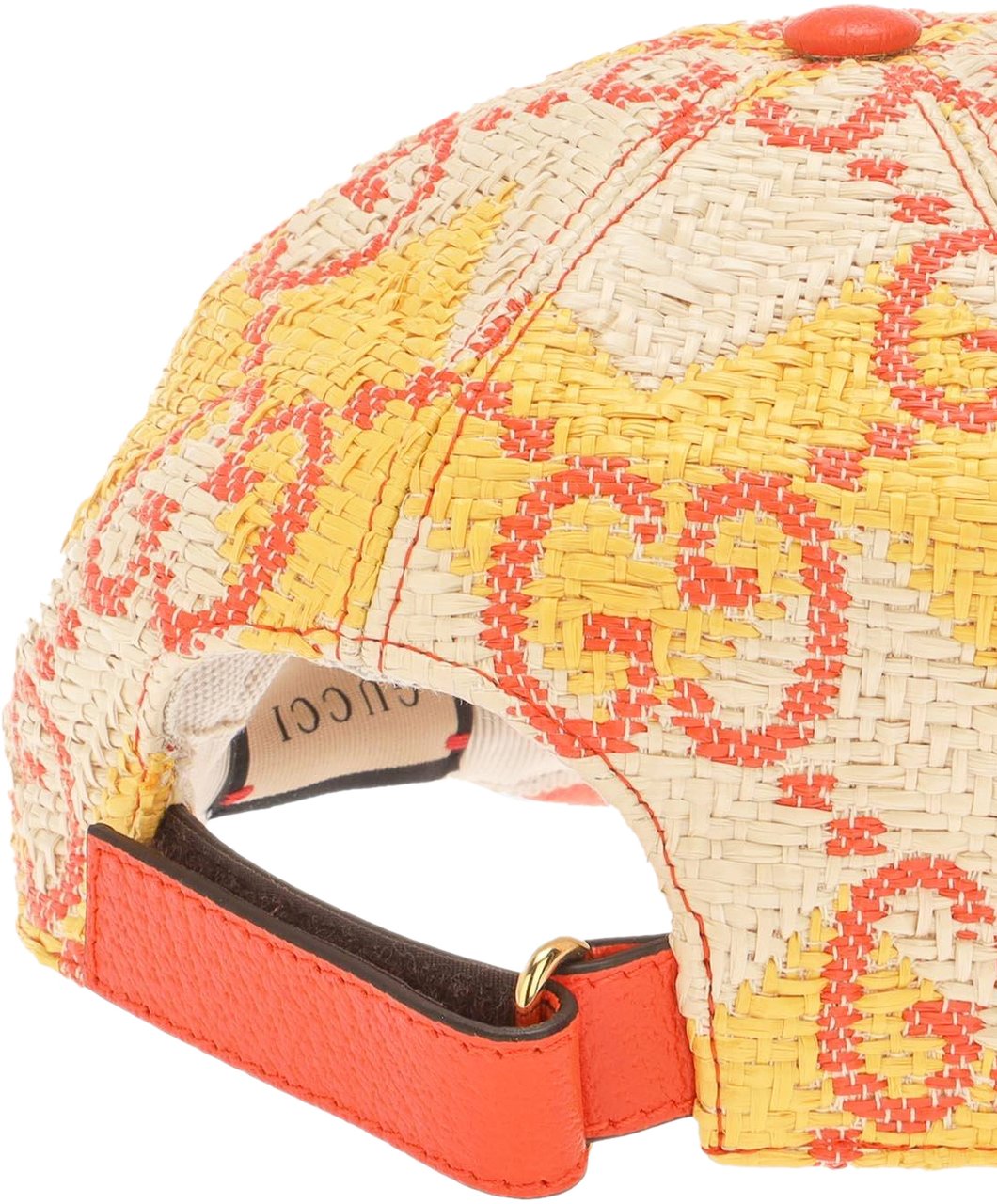 Gucci Raffia Effect Gg Monogram Baseball Cap Divers