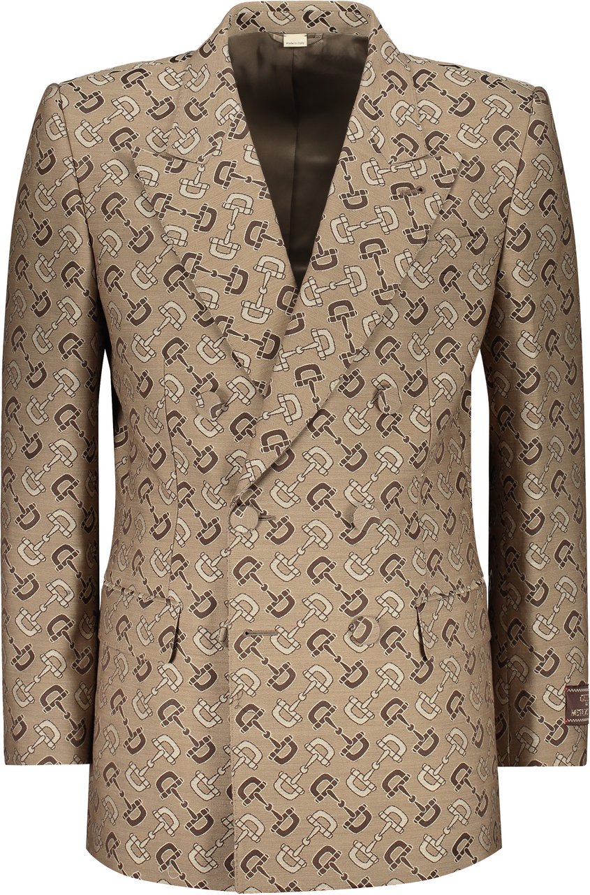 Gucci Double-breasted jacket Beige