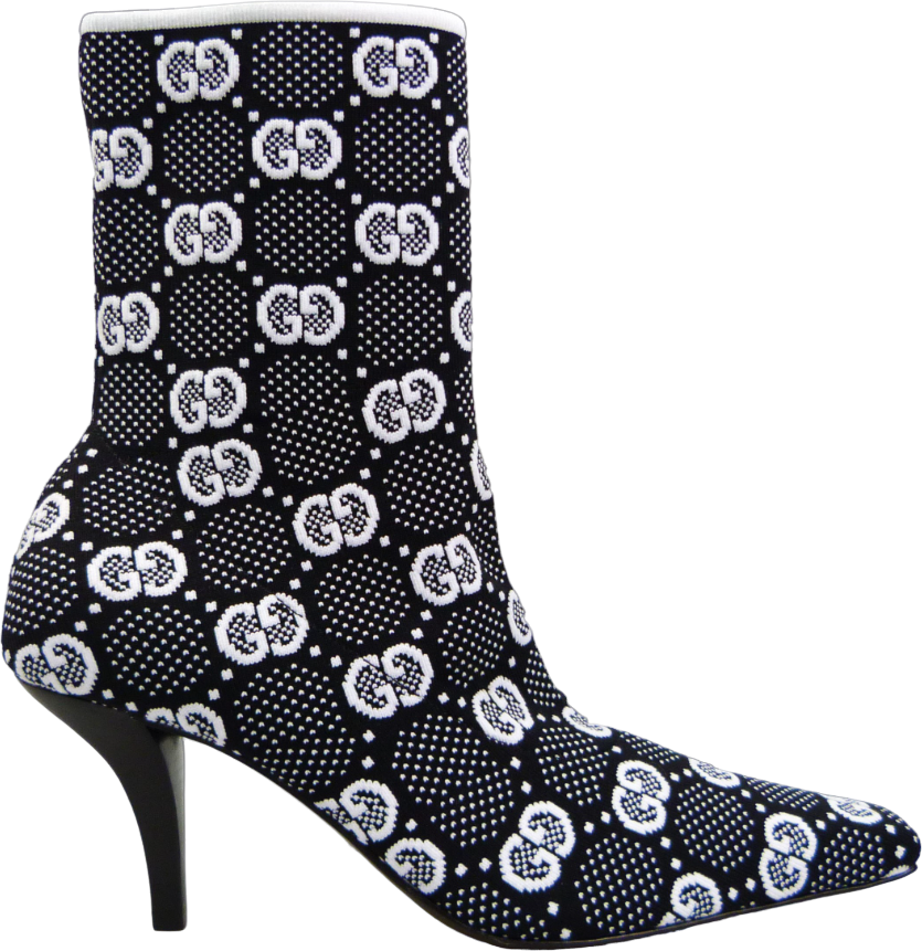 Gucci Stivaletto In Maglia GG Zwart