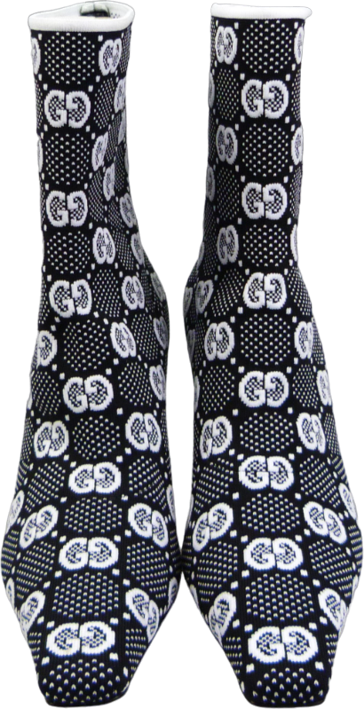 Gucci Stivaletto In Maglia GG Zwart