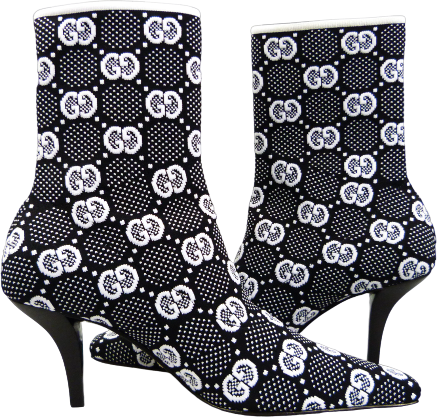Gucci Stivaletto In Maglia GG Zwart