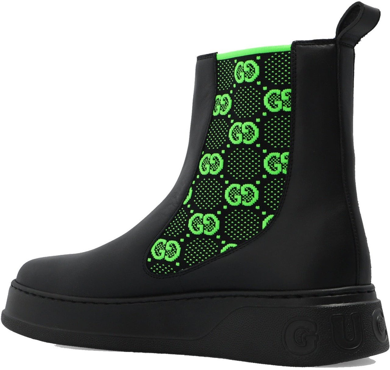 Gucci Gucci GG Leather Boots Zwart