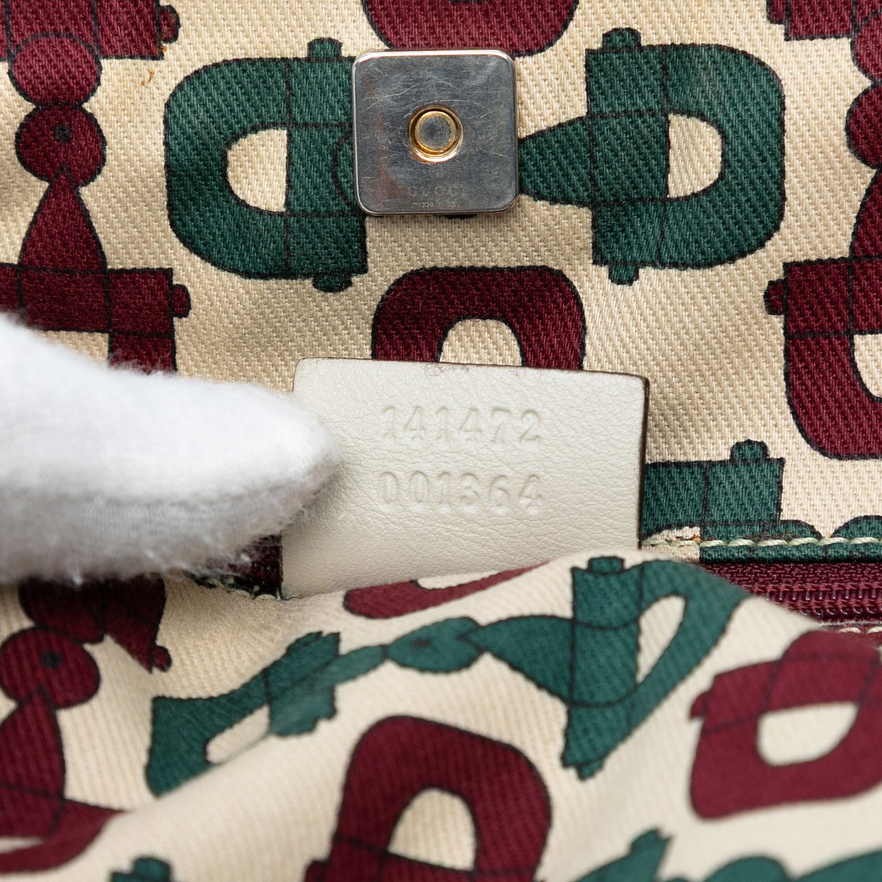 Gucci Guccissima Abbey D Ring Tote Wit